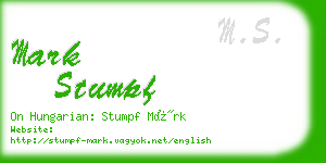 mark stumpf business card